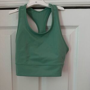Kids Green Racerback Sports Bra